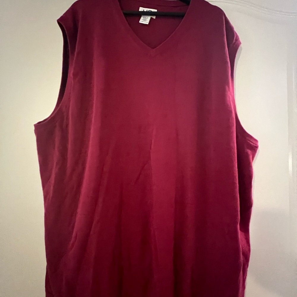 Harbor Bay Big & Tall Vest - 3XLT (maroon) - Picture 4 of 6